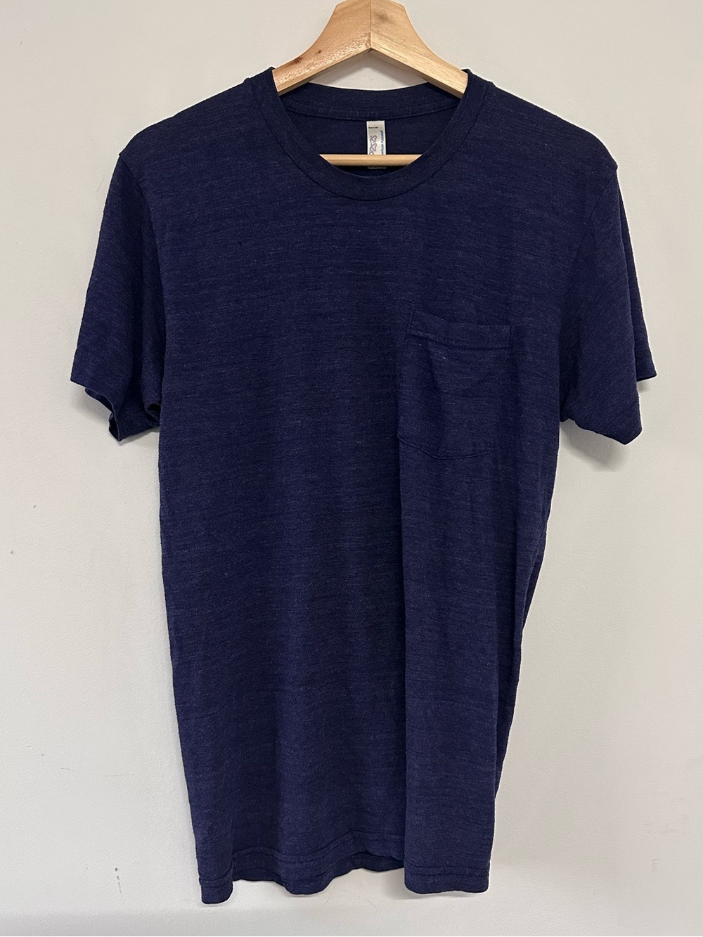 American Apparel Navy Blue Pocket T-Shirt Medium Soft Vintage Tee comfy casual